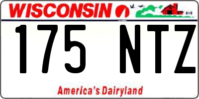 WI license plate 175NTZ