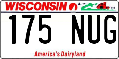 WI license plate 175NUG