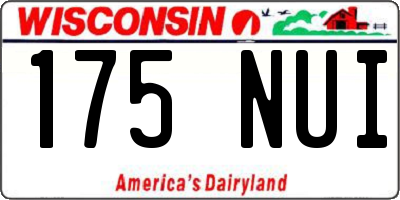 WI license plate 175NUI