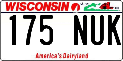 WI license plate 175NUK