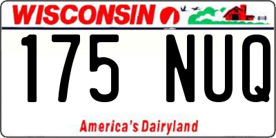 WI license plate 175NUQ