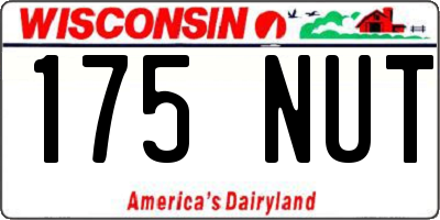 WI license plate 175NUT