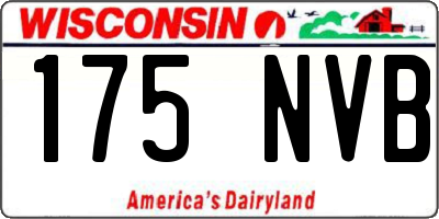 WI license plate 175NVB