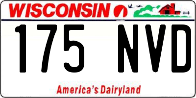 WI license plate 175NVD