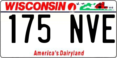 WI license plate 175NVE