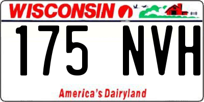 WI license plate 175NVH