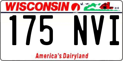 WI license plate 175NVI