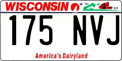 WI license plate 175NVJ