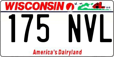 WI license plate 175NVL