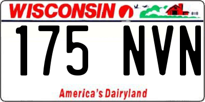 WI license plate 175NVN