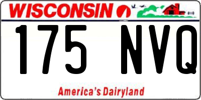 WI license plate 175NVQ