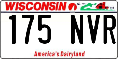 WI license plate 175NVR
