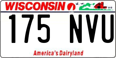 WI license plate 175NVU