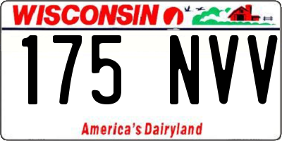 WI license plate 175NVV
