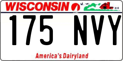 WI license plate 175NVY