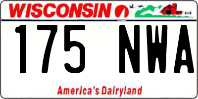 WI license plate 175NWA