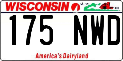 WI license plate 175NWD