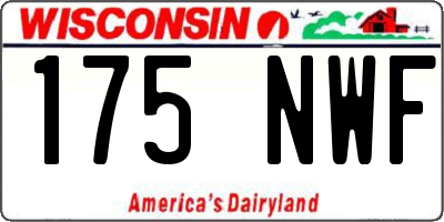 WI license plate 175NWF