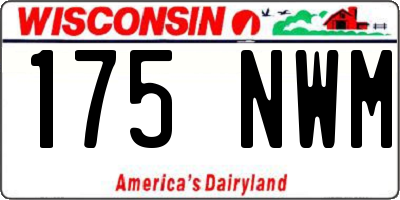 WI license plate 175NWM