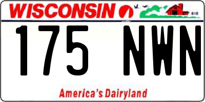 WI license plate 175NWN