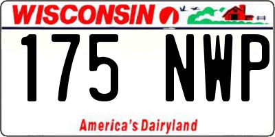 WI license plate 175NWP