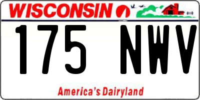 WI license plate 175NWV