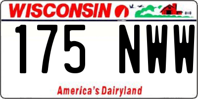 WI license plate 175NWW