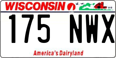 WI license plate 175NWX