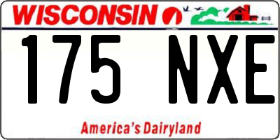WI license plate 175NXE
