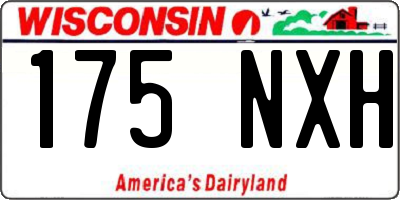WI license plate 175NXH