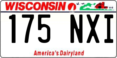 WI license plate 175NXI