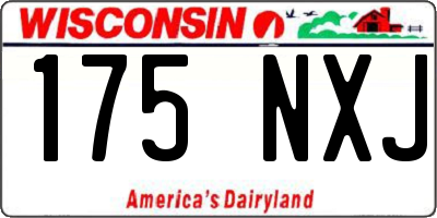WI license plate 175NXJ