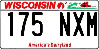WI license plate 175NXM