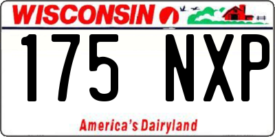 WI license plate 175NXP