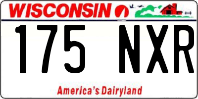 WI license plate 175NXR