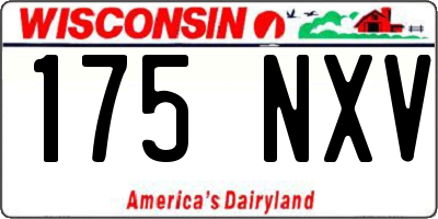 WI license plate 175NXV