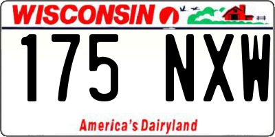 WI license plate 175NXW