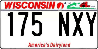 WI license plate 175NXY
