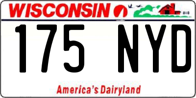 WI license plate 175NYD