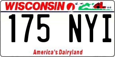WI license plate 175NYI