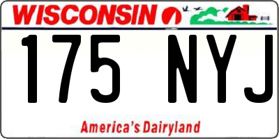 WI license plate 175NYJ