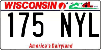 WI license plate 175NYL