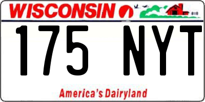 WI license plate 175NYT