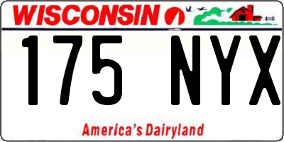 WI license plate 175NYX
