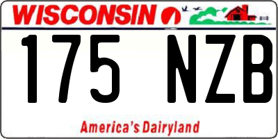 WI license plate 175NZB