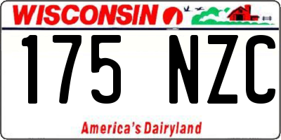WI license plate 175NZC