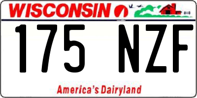 WI license plate 175NZF