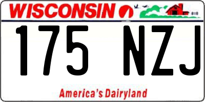 WI license plate 175NZJ