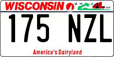 WI license plate 175NZL