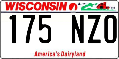 WI license plate 175NZO